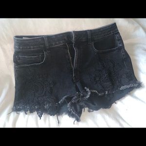 American Eagle Black Jean Shorts